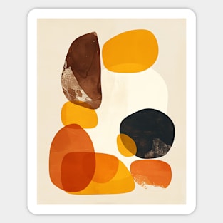 Orange Yellow Abstract Sticker